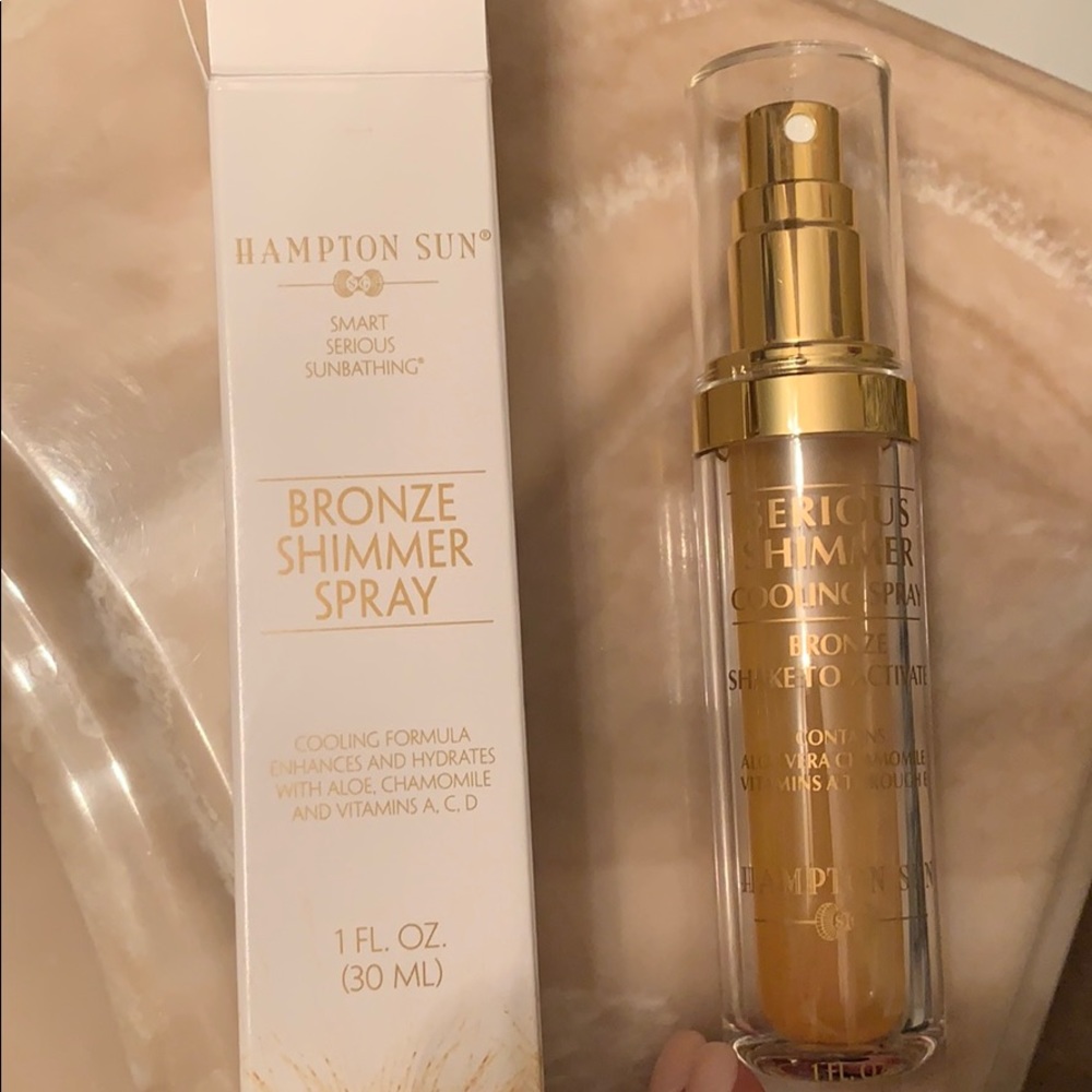 Bronze shimmer spray